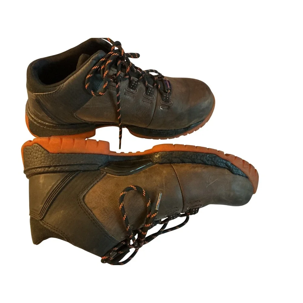 Hytest Footrests 2.0 Mens Brown Leather Work Boots 10.5 Return Slip Resistant